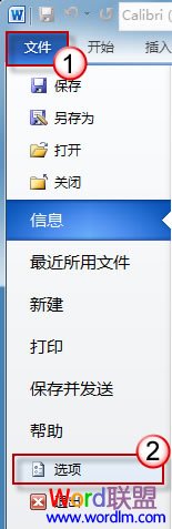 文件中的选项